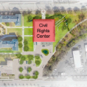 Map of where the Civil Rights Center will be.