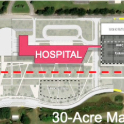 Map of where the Neurological Hospital will be placed.