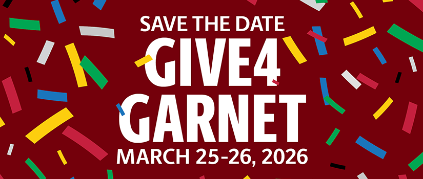 give 4 garnet save the date march 25 through 26