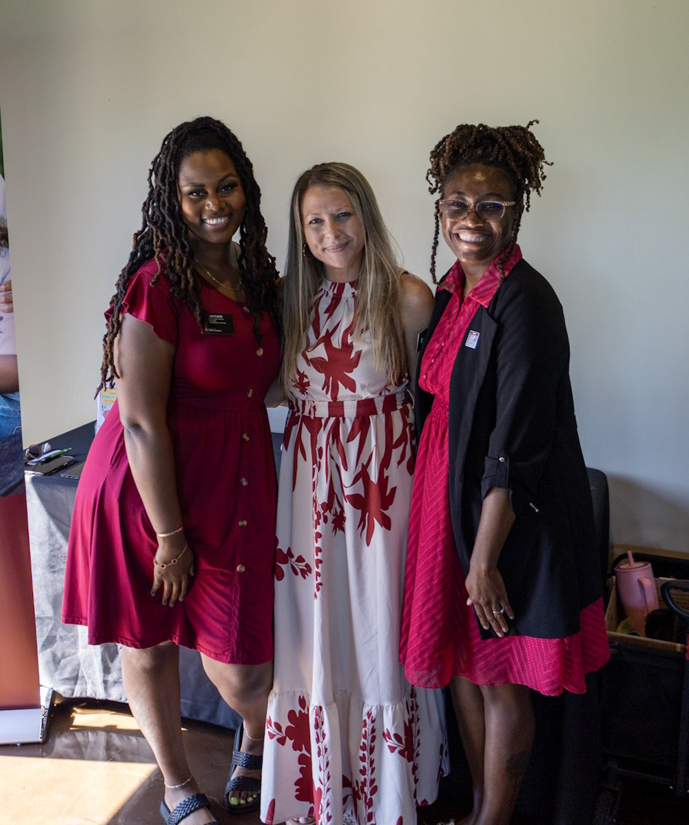 three women at the aphasia event