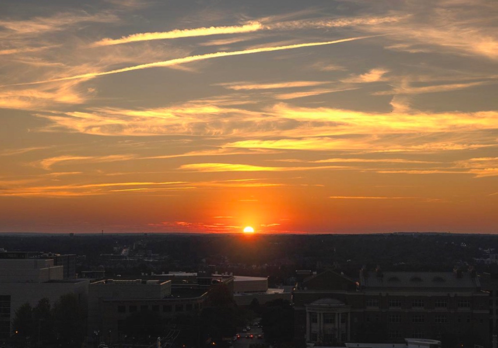 Sunrise over USC.